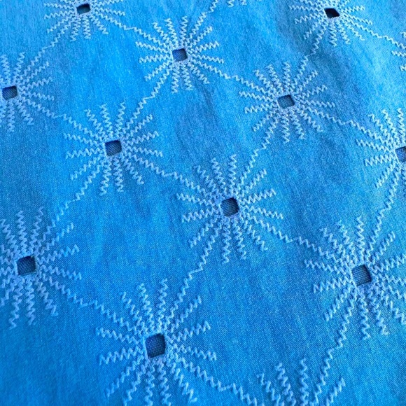 New Zara embroidered off-the-shoulder Eyelet short puff sleeve mini dress XS - Picture 11 of 11